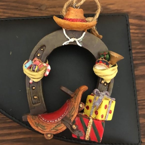 KURT ADLER WESTERN HORSESHOE CHRISTMAS ORN… - Picture 1 of 5
